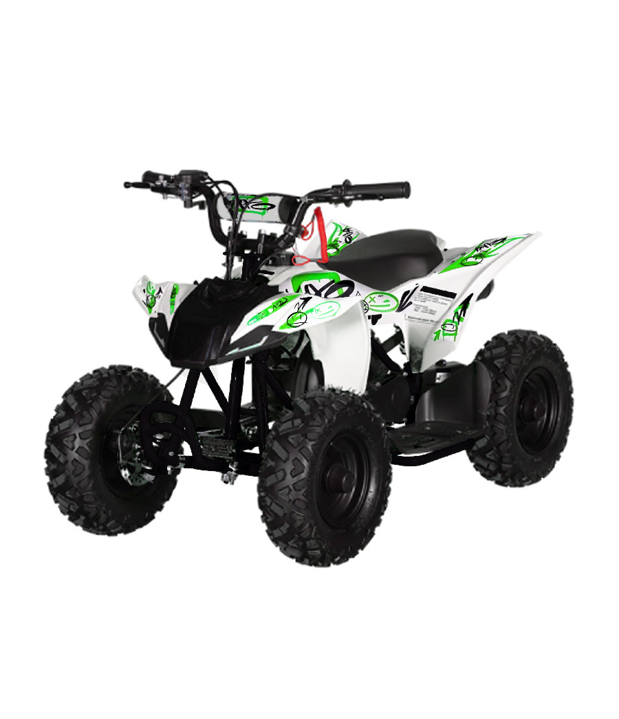 Mini Quad Kayo A50 50cc Ruote 6" XL - Colore Verde - Vista Frontale Sinistra