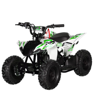 Mini Quad Kayo A50 50cc Ruote 6" XL - Colore Verde - Vista Frontale Sinistra