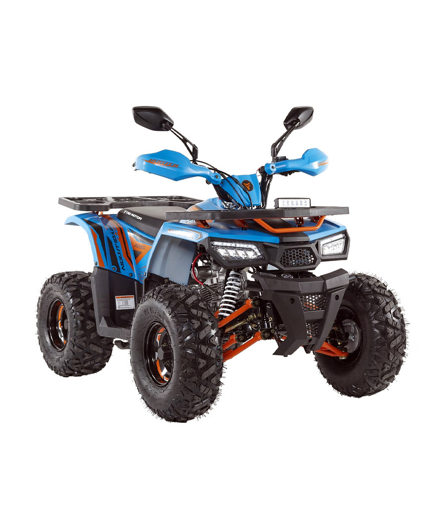 Quad Ztech Hunter II 125cc R8 - Colore Blu - Vista Frontale Destra