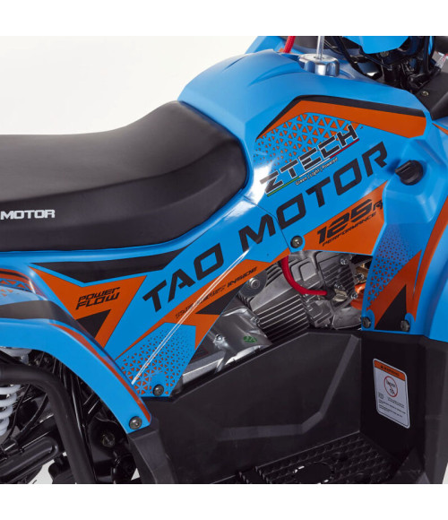 Quad Ztech Hunter II 125cc R8 - Colore Blu - Vista Frontale Destra