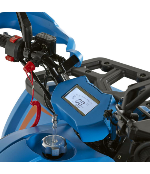 Quad Ztech Hunter II 125cc R8 - Colore Blu - Vista Frontale Destra