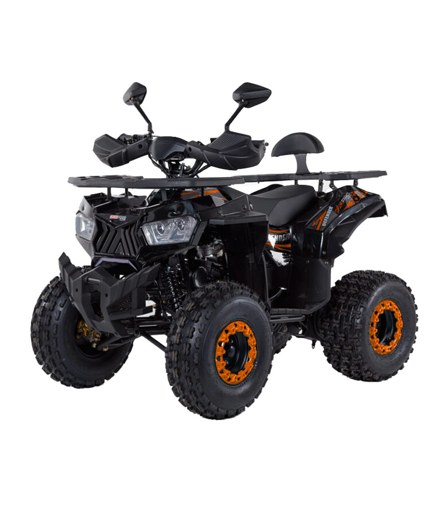 Quad KXD Defender 002S 125cc Ruota 8" - Colore Arancione - Vista Frontale Sinistra