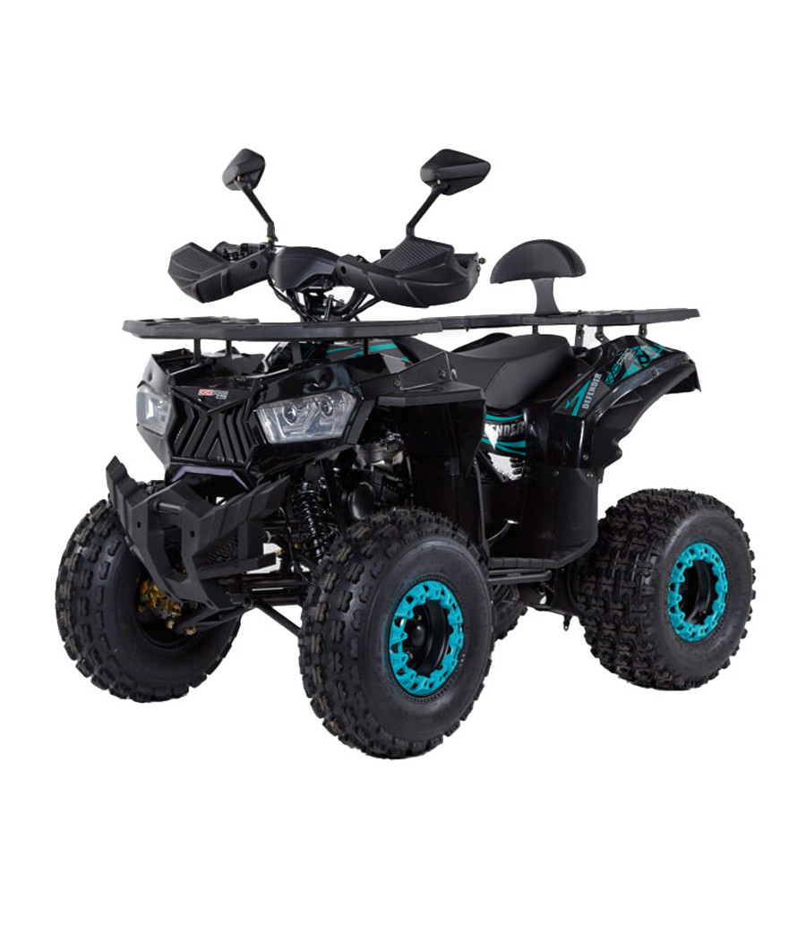 Quad KXD Defender 002S 125cc Ruota 8" - Colore Blu - Vista Frontale Sinistra