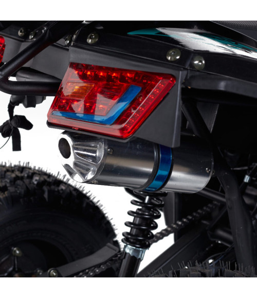 Quad KXD Defender 002S 125cc Ruota 8" - Colore Blu - Vista Frontale Sinistra