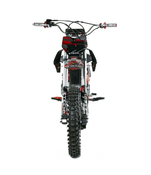 Pit Bike Ztech ZTX 27 125cc 17/14 - Colore Rosso - Vista Frontale Sinistra