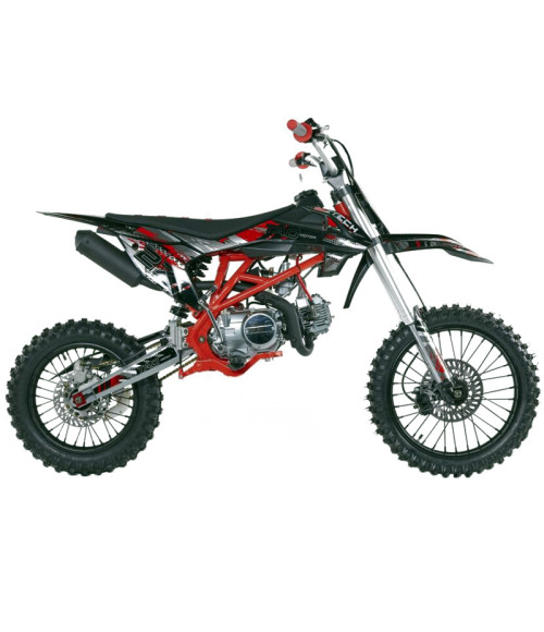 Pit Bike Ztech ZTX 27 125cc 17/14 - Colore Rosso - Vista Frontale Sinistra