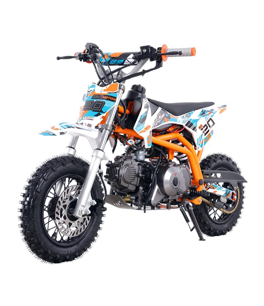 Pit Bike Ztech ZTX 20 110 10/10 - Colore Arancione - Vista Frontale Sinistra