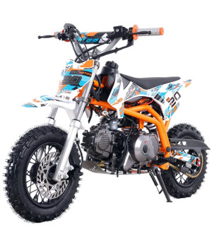 Pit Bike Ztech ZTX 20 110 10/10 - Colore Arancione - Vista Frontale Sinistra