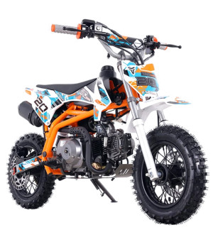Pit Bike Ztech ZTX 20 110 10/10 - Colore Arancione - Vista Frontale Destra