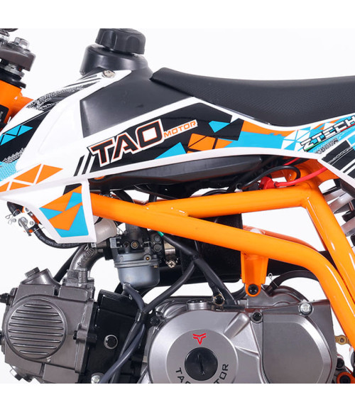 Pit Bike Ztech ZTX 20 110 10/10 - Colore Arancione - Vista Frontale Sinistra