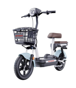 Bici Elettrica Scooter Z-Tech Casper ZT-06 E 48V 12Ah 250W - Colore Celeste - Vista Frontale Sinistra