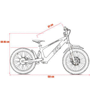 Bici Elettrica Apollo RXF EVO 750W 20" Pink - Dimensioni