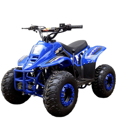 Quad KXD 001 R7 125cc - Colore Blu - Vista Frontale Sinistra