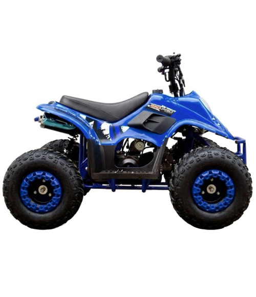 Quad KXD 001 R7 125cc - Colore Blu - Vista Frontale Sinistra