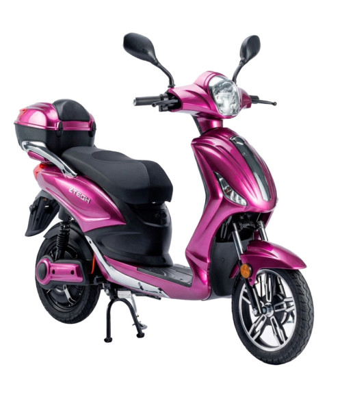 Bici Elettrica Scooter Z-Tech ZT-09 TA 48V 12Ah 250W Pink - Vista Frontale Destra