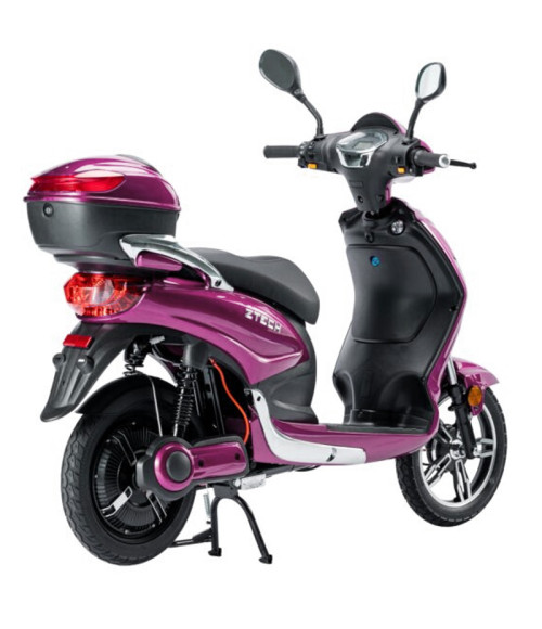 Bici Elettrica Scooter Z-Tech ZT-09 TA 48V 12Ah 250W Pink - Vista Frontale Destra