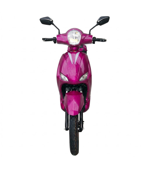 Bici Elettrica Scooter BR-1 48V 20Ah 800W Pink - Vista Frontale Destra