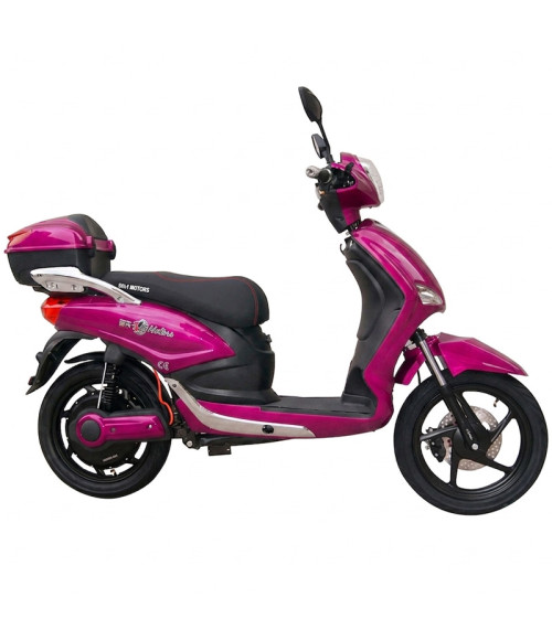 Bici Elettrica Scooter BR-1 48V 20Ah 800W Pink - Vista Frontale Destra