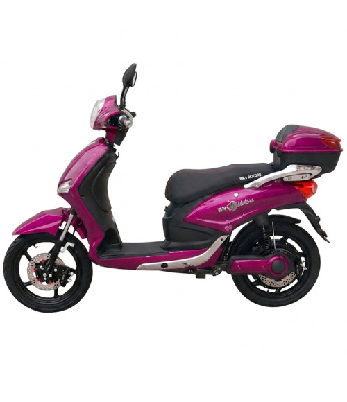 Bici Elettrica Scooter BR-1 48V 20Ah 800W Pink - Vista Frontale Destra