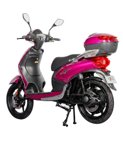 Bici Elettrica Scooter BR-1 48V 20Ah 800W Pink - Vista Frontale Destra