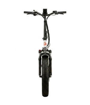 Bici Fatbike Elettrica Pieghevole Luckeep 250W 36V - Colore Bianco - Vista Frontale
