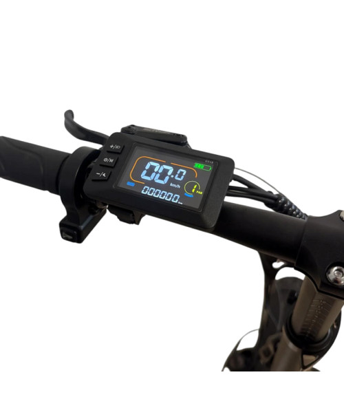 Bici Fatbike Elettrica Pieghevole Luckeep 250W 36V - Colore Bianco - Vista Frontale Destra