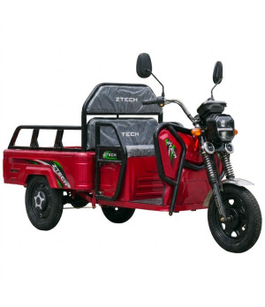Triciclo Elettrico Z-Tech ZT-92A 60v 20ah 800w - Colore Rosso - Vista Frontale Destra