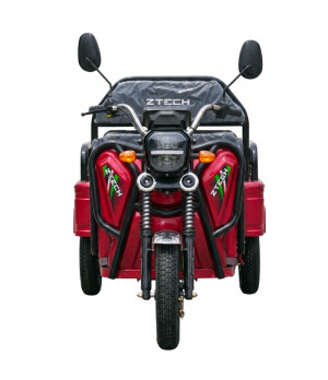 Triciclo Elettrico Z-Tech ZT-92A 60v 20ah 800w - Colore Rosso - Vista Frontale