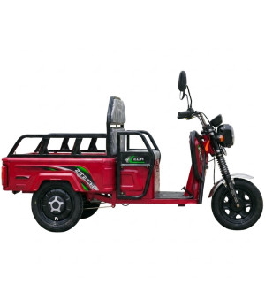 Triciclo Elettrico Z-Tech ZT-92A 60v 20ah 800w - Colore Rosso - Vista Laterale Destra