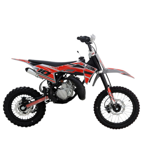 Mini Cross LEM A14 50cc R14/12 - Colore Rosso - Vista Frontale Destra
