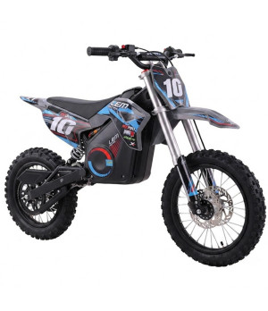 PitBike LEM Junior Cross A14 Elettrica 14/12 - Colore Blu - Vista Frontale Destra