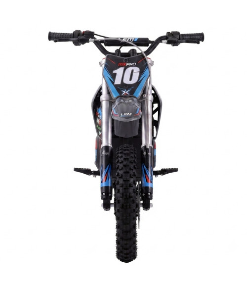 PitBike LEM Junior Cross A14 Elettrica 14/12 - Colore Blu - Vista Frontale Destra