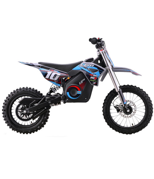 PitBike LEM Junior Cross A14 Elettrica 14/12 - Colore Blu - Vista Frontale Destra