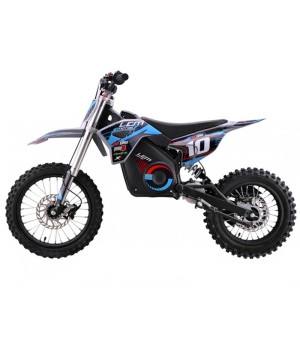 PitBike LEM Junior Cross A14 Elettrica 14/12 - Colore Blu - Vista Laterale Sinistra
