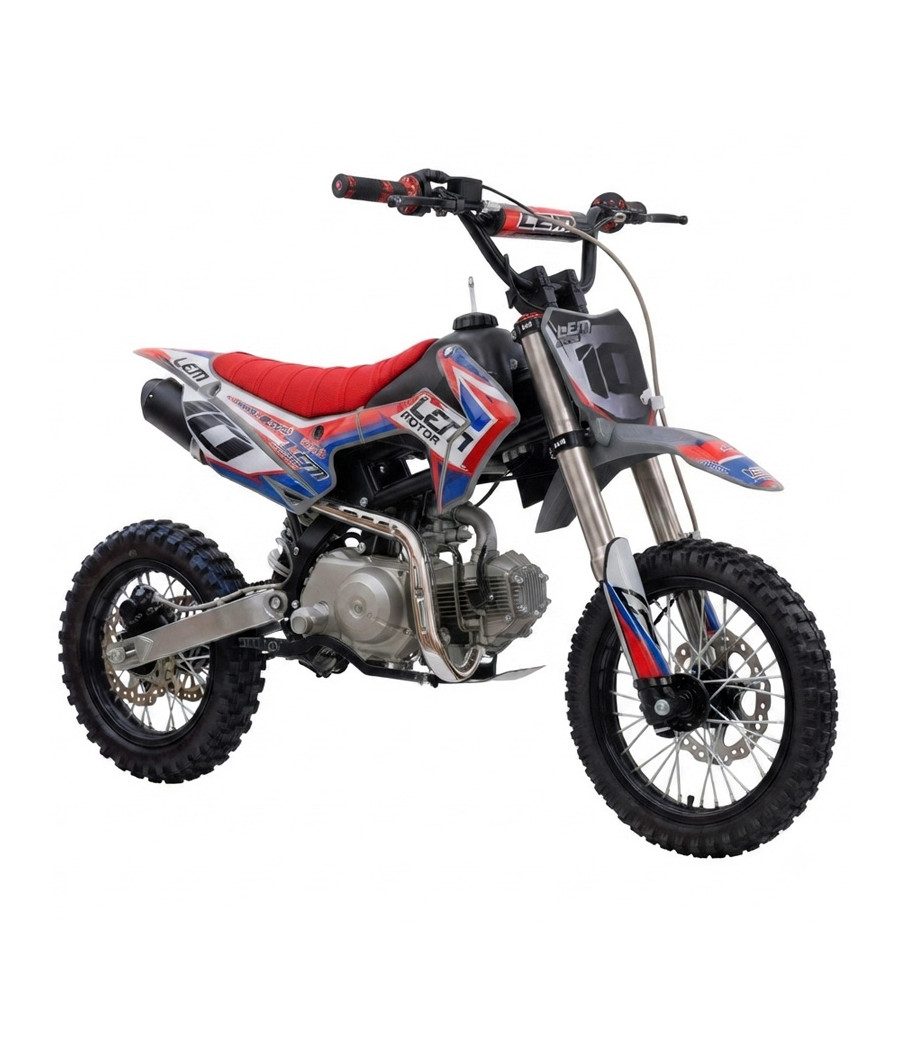 Pit Bike LEM CRZ 110 14/12 - Colore Rosso - Vista Frontale Destra