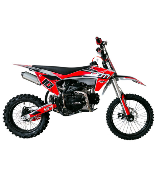 Pit Bike LEM RF 125 Sport 17/14 New Version - Colore Rosso - Vista Frontale Destra