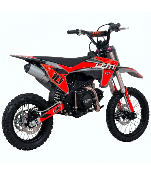Pit Bike LEM RF 125 Sport 17/14 New Version - Colore Rosso - Vista Frontale Destra