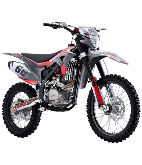 Pit Bike Cross LEM M5 250cc 21/18 - Colore Rosso - Vista Frontale Destra