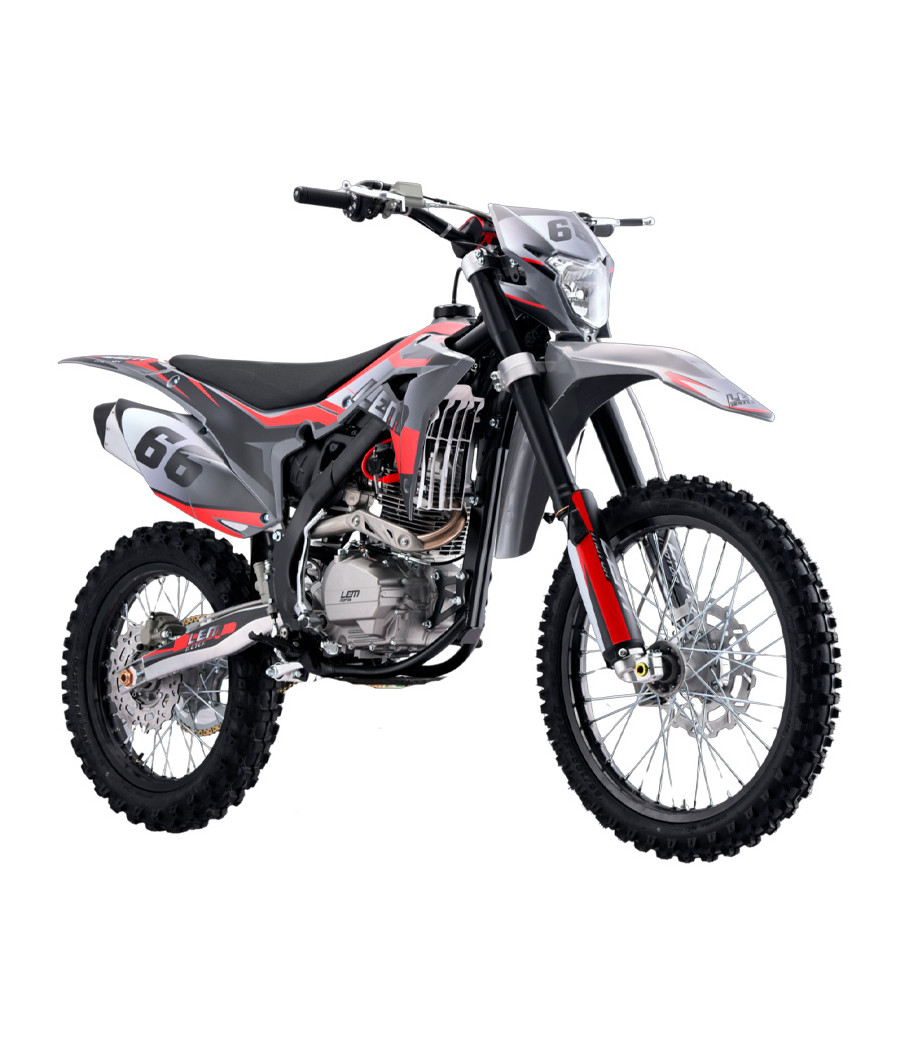 Pit Bike Cross LEM M5 250cc 21/18 - Colore Rosso - Vista Frontale Destra