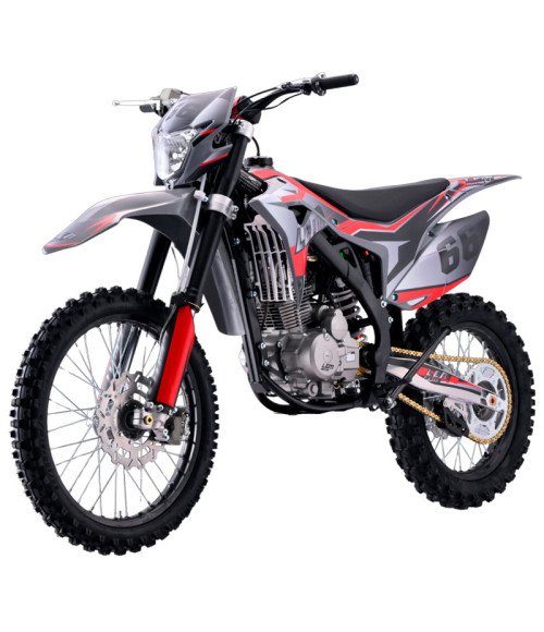 Pit Bike Cross LEM M5 250cc 21/18 - Colore Rosso - Vista Frontale Destra