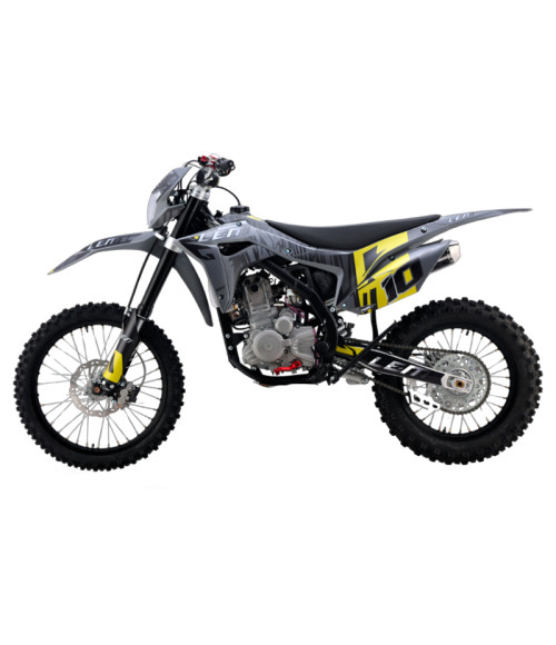 Pit Bike Cross LEM J300  21/18 - Colore Grigio-Giallo - Vista Frontale Destra