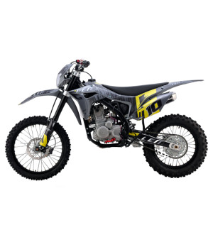 Pit Bike Cross LEM J300  21/18 - Colore Grigio-Giallo - Vista Laterale Sinistra