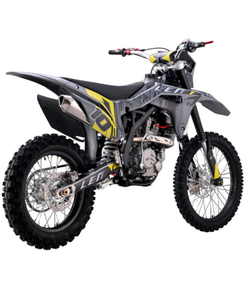 Pit Bike Cross LEM J300  21/18 - Colore Grigio-Giallo - Vista Frontale Destra