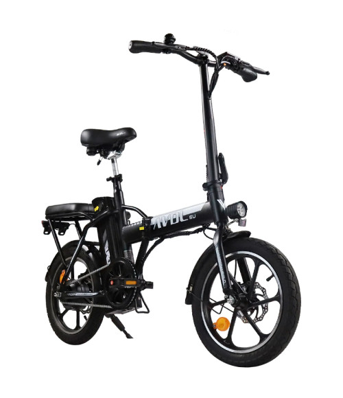 Bici Elettrica Pieghevole A10 ruote 16" 250 Watt - Colore Nero - Vista Frontale Destra