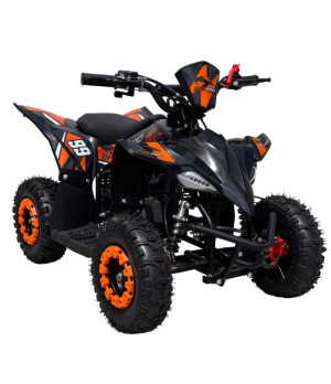 Mini Quad 50cc KXD M1A-R6 Ruota 6" - Colore Arancione - Vista Frontale Destra