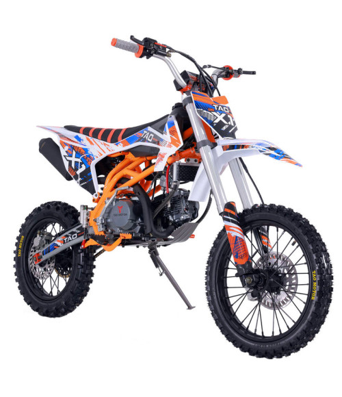Pit Bike Ztech DBX1 140cc 17/14 - Colore Arancione - Vista Frontale Destra