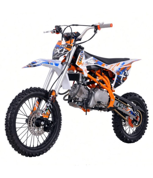 Pit Bike Ztech DBX1 140cc 17/14 - Colore Arancione - Vista Frontale Destra