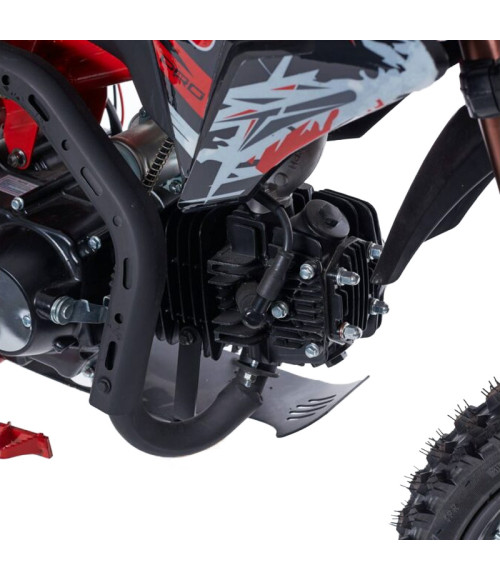 Pit Bike KXD 609 Panther 140cc 17/14 - Colore Rosso - Vista Frontale Destra