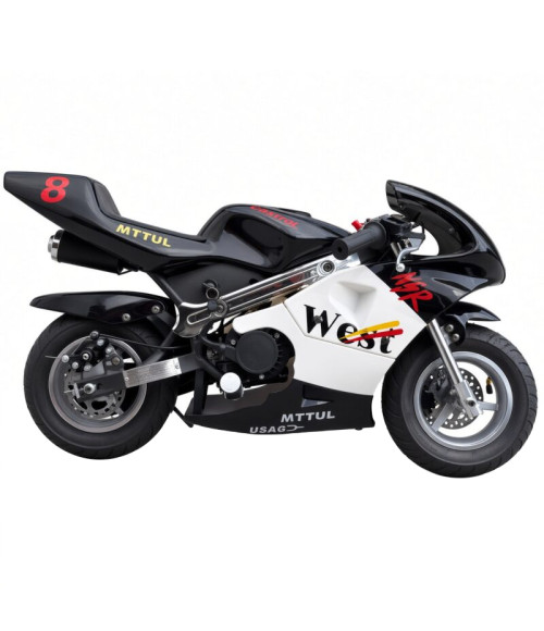 Minimoto P7-01 West 50cc 2 tempi - Vista Frontale Destra