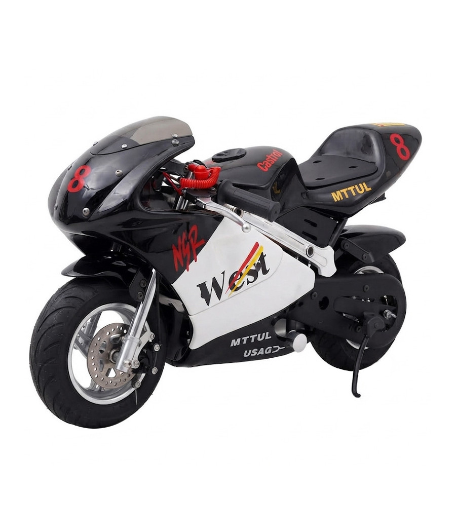 Minimoto P7-01 West 50cc 2 tempi - Vista Frontale Destra